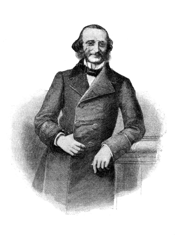 French composer Jacques Offenbach (1819-1880) c. 1876 (b/w photo)