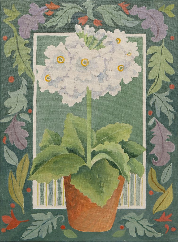 Detail of White Primula by Jennifer Abbott