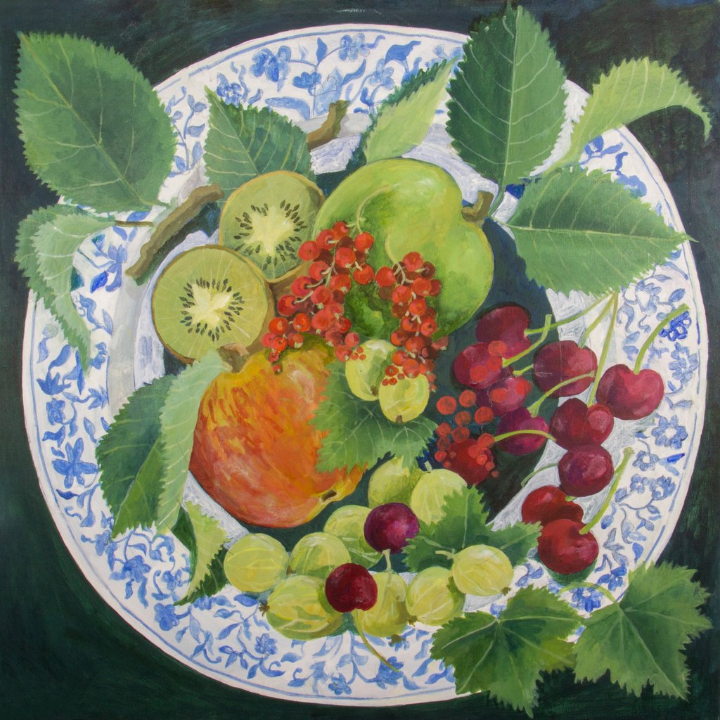 Detail of Apples and Grapes, 2018 by Jennifer Abbott