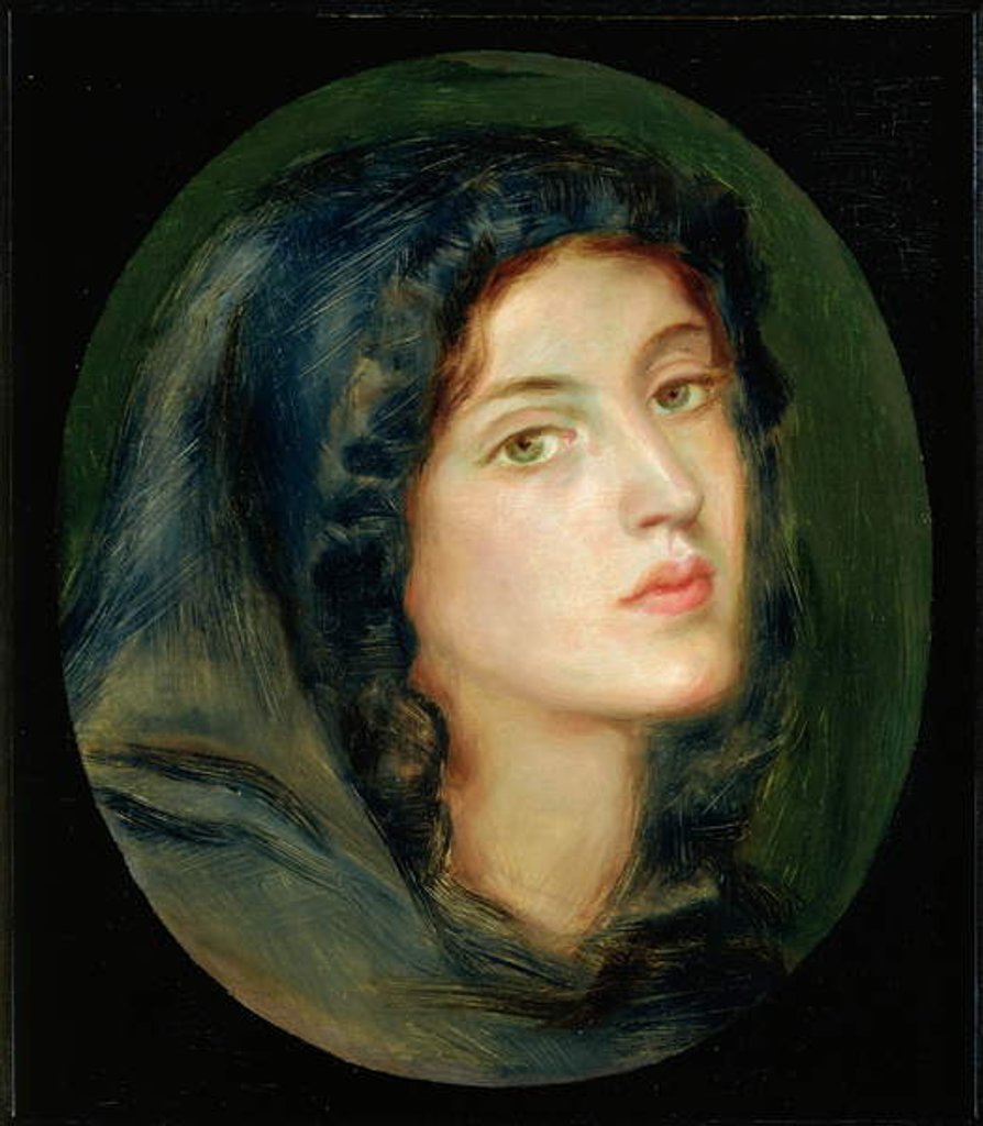 Detail of Miss Burton by Dante Gabriel Charles Rossetti