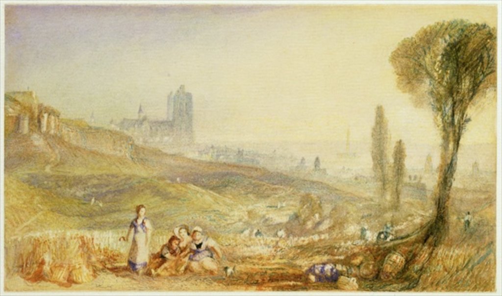 Detail of Brussels - Distant View by Joseph Mallord William Turner