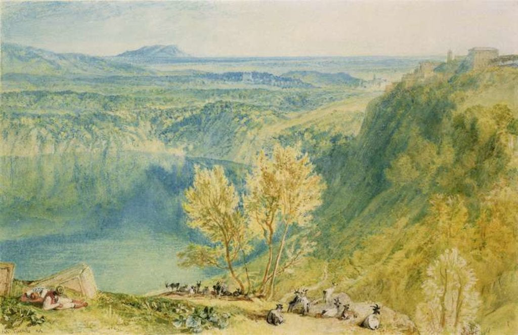 Detail of Lake Nemi by Joseph Mallord William Turner