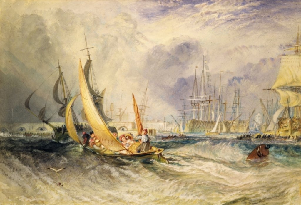 Detail of Gosport: the Entrance to Portsmouth Harbour by Joseph Mallord William Turner