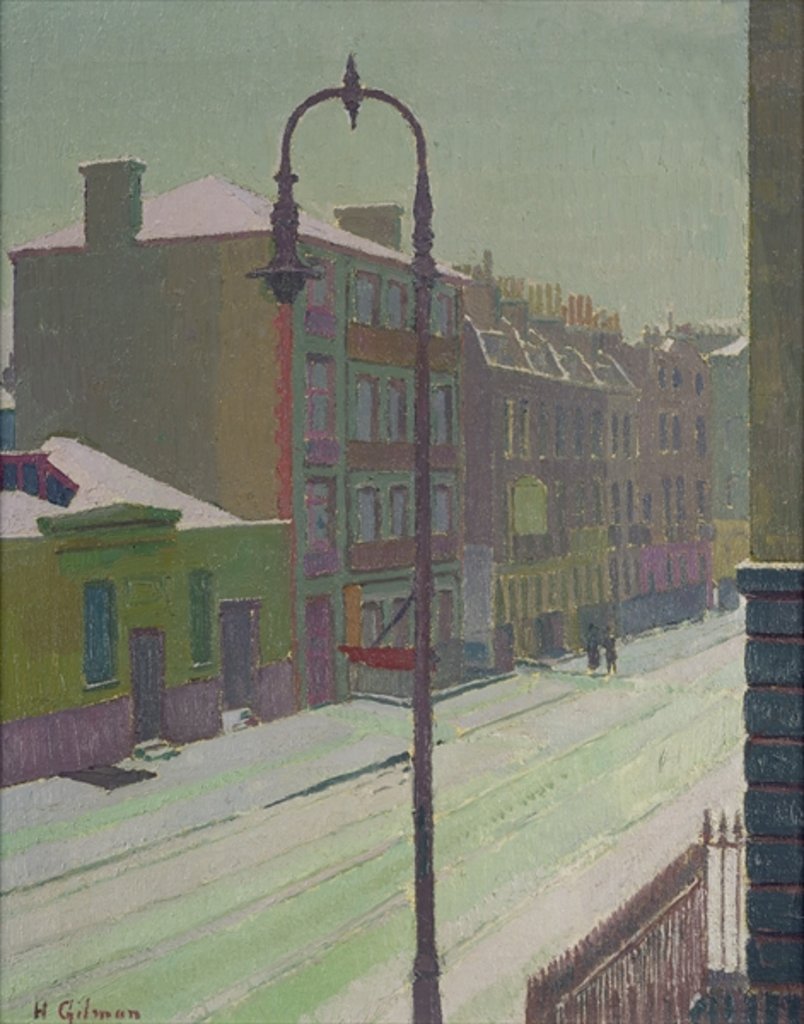 Detail of London Street in the Snow, 1917 by Harold Gilman