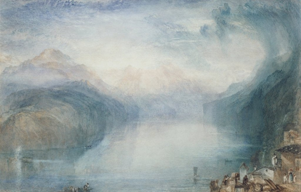 Detail of Lake Lucerne: The Bay of Uri by Joseph Mallord William Turner