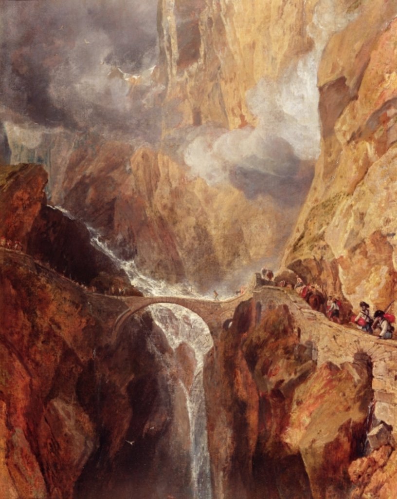 Detail of The Devil's Bridge by Joseph Mallord William Turner