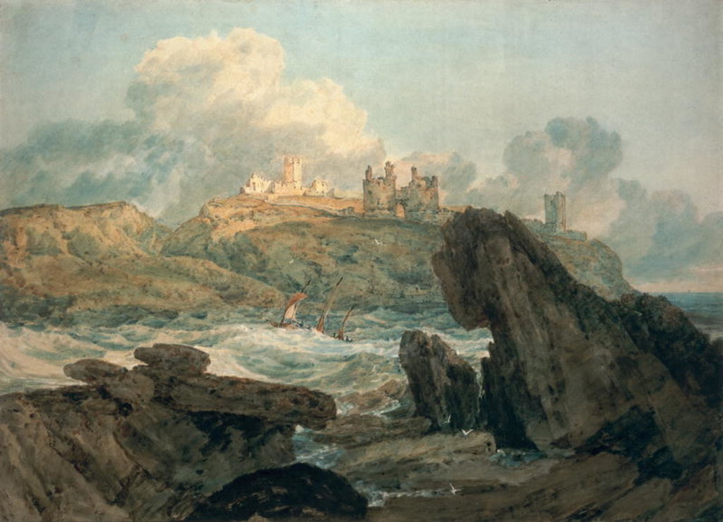 Detail of Dunstanburgh Castle by Joseph Mallord William Turner