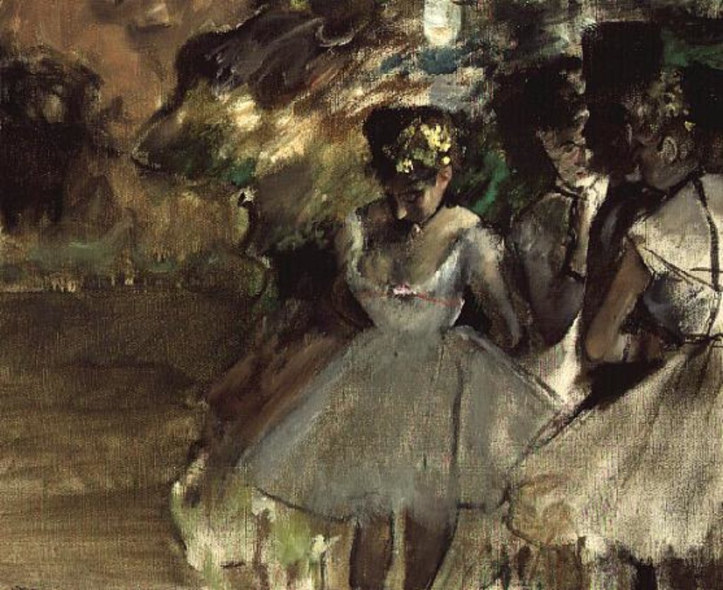 Detail of Three Dancers in the Wings, c.1880-85 by Edgar Degas