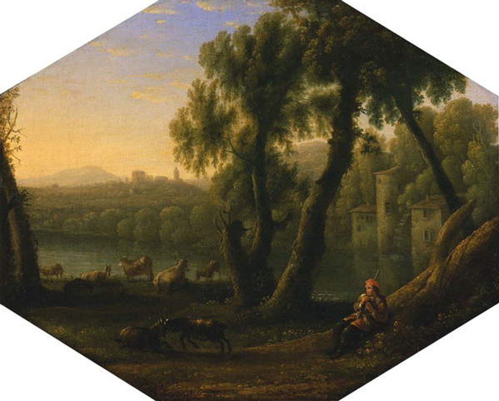 Detail of Italianate Landscape, c.1636 by Claude Lorrain (1600-82)