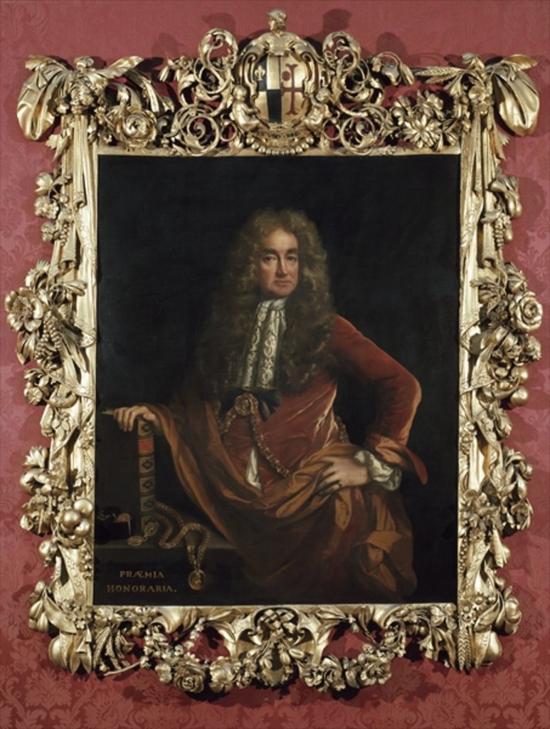 Detail of Portrait of Elias Ashmole by John Riley