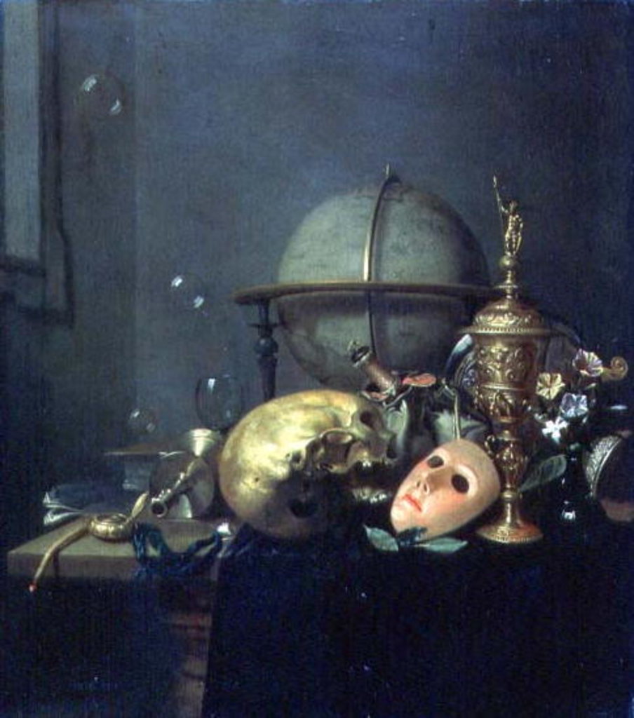 Detail of Still Life with a Mask by Hendrick Andriessen