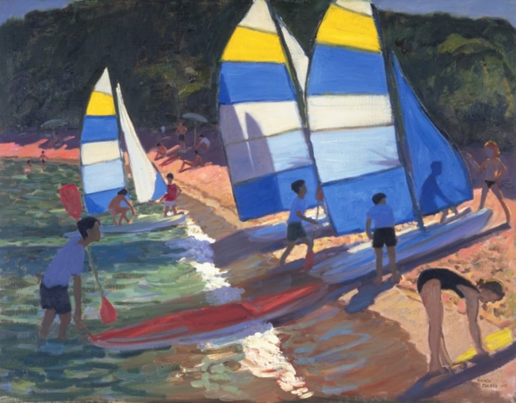 Detail of Sailboats, South of France, 1995 by Andrew Macara