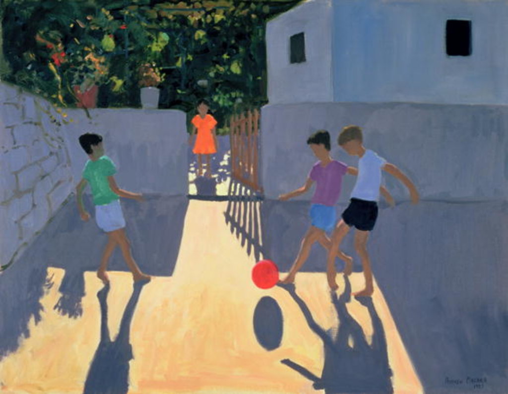 Detail of Footballers, Kos, 1993 by Andrew Macara