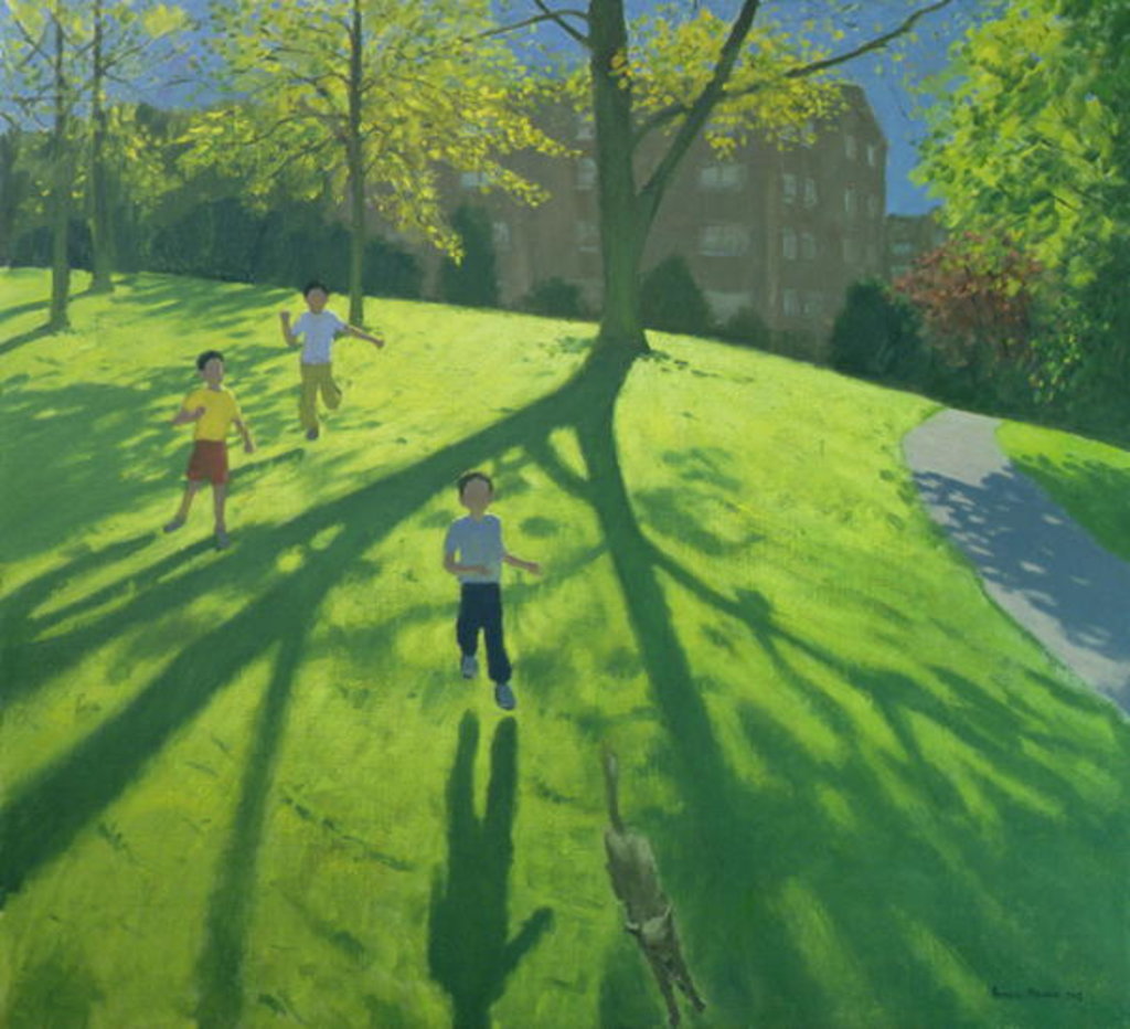 Detail of Children Running in the Park, Derby, 2002 by Andrew Macara