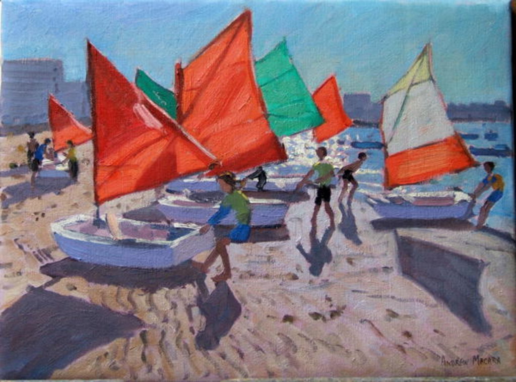 Detail of Red Sails, Royan, France by Andrew Macara