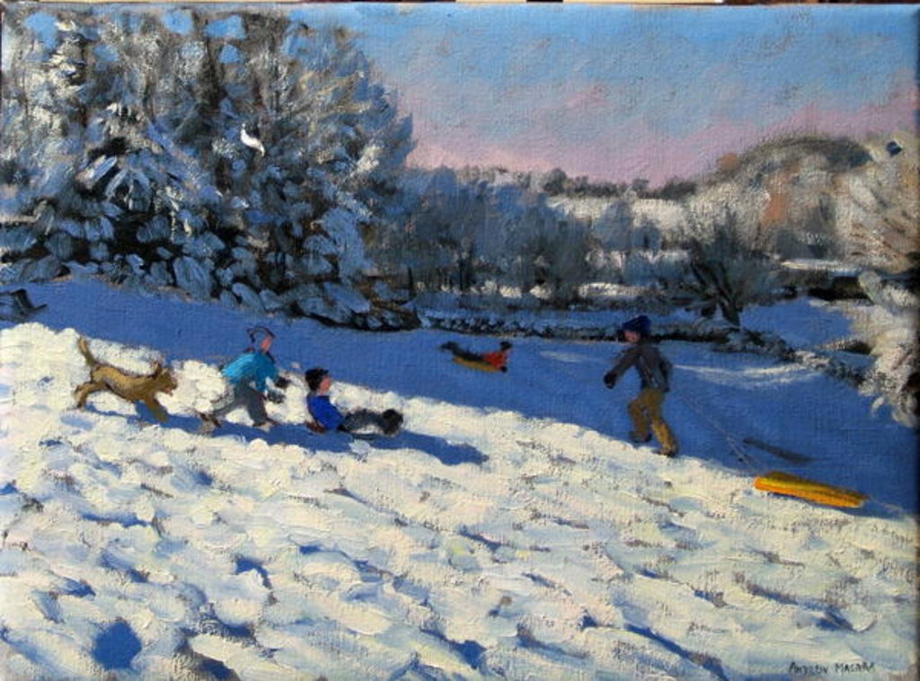 Detail of Sledging near Youlgreave, Derbyshire by Andrew Macara