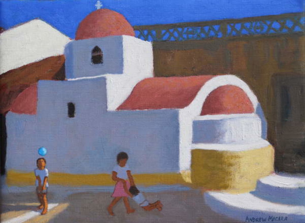 Detail of Playing by the Church, Karpathos, Greek Islands 2018 by Andrew Macara