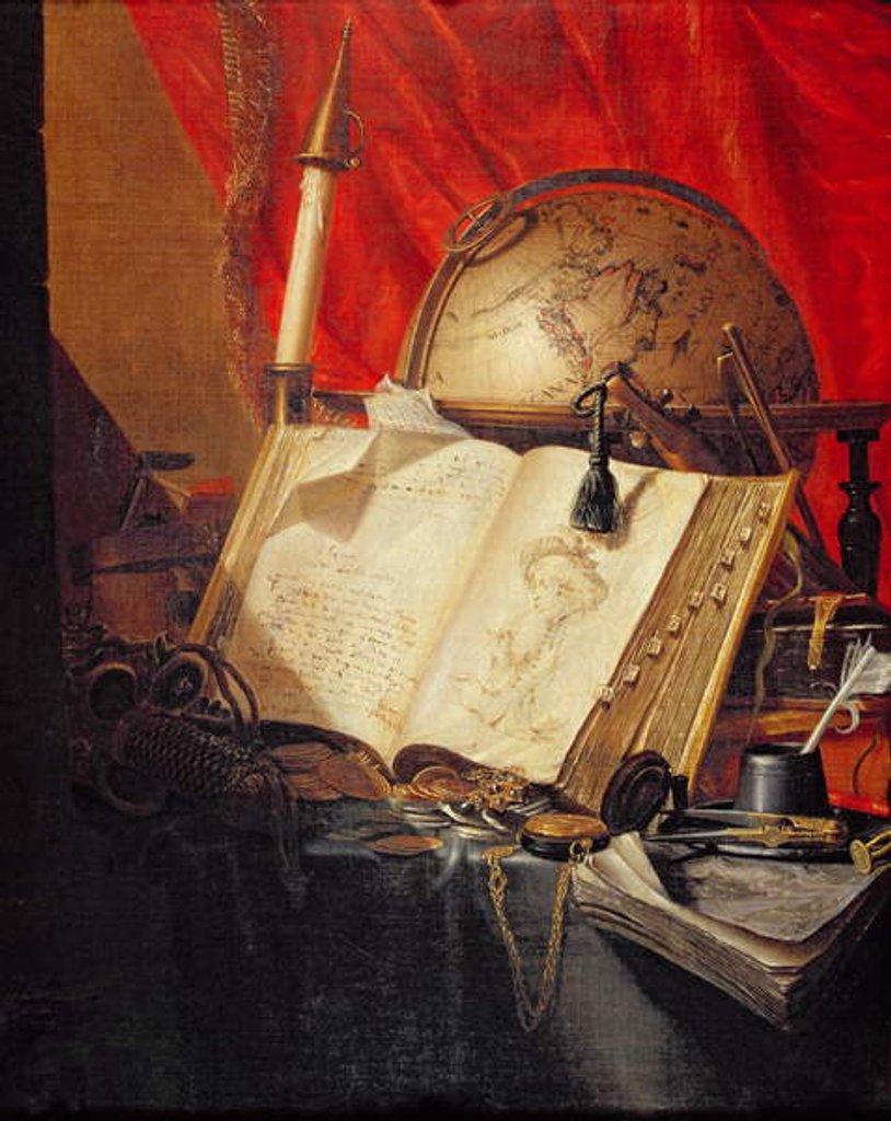 Detail of A Vanitas Still Life by Pieter de Ring