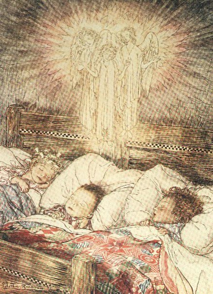 Detail of Christmas illustrations by Arthur Rackham