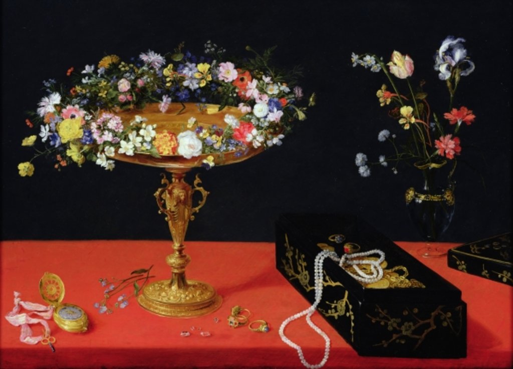 Detail of A Still Life of a Tazza with Flowers by Jan the Younger Brueghel