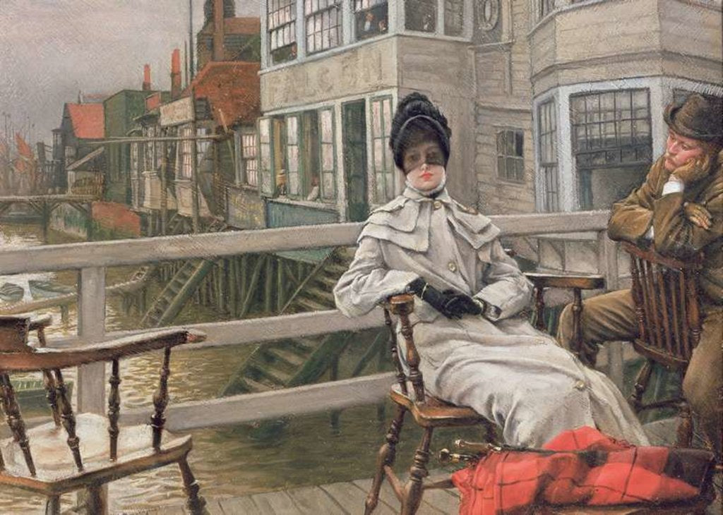 Detail of Waiting for the Ferry, c.1878 by James Jacques Joseph Tissot