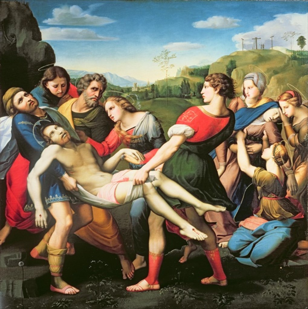 Detail of The Entombment, after a Painting by Raphael in the Villa Borghese, Rome, 17th century by Il Sassoferrato