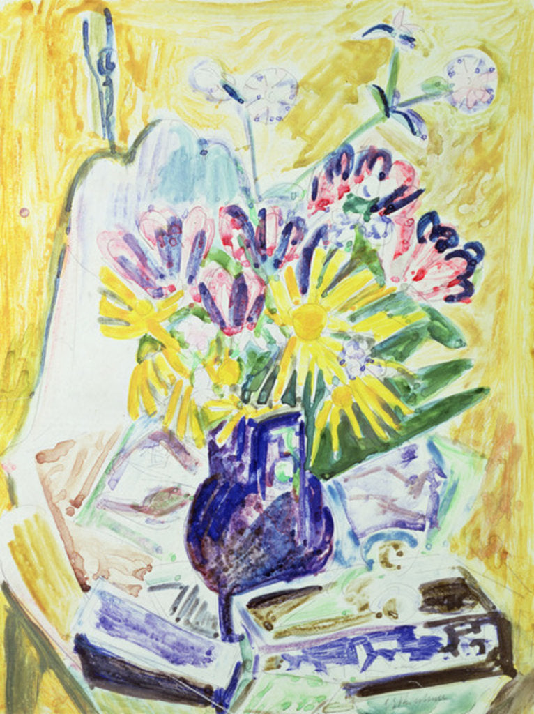 Detail of Flowers in a Vase, 1918-19 by Ernst Ludwig Kirchner