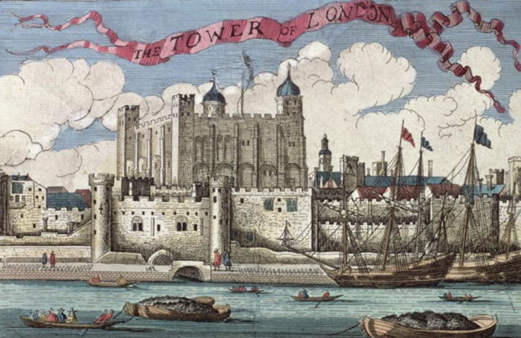 Detail of Tower of London Seen from the River Thames by English School