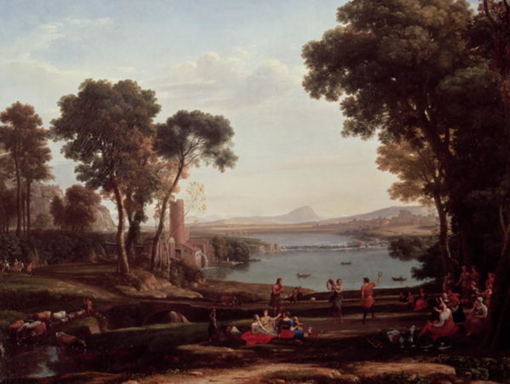 Detail of Landscape with the Marriage of Isaac and Rebekah 1648 by Claude Lorrain