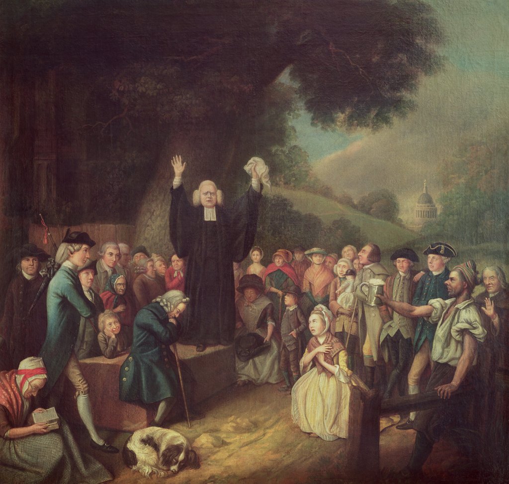 Detail of George Whitefield preaching by John Collet