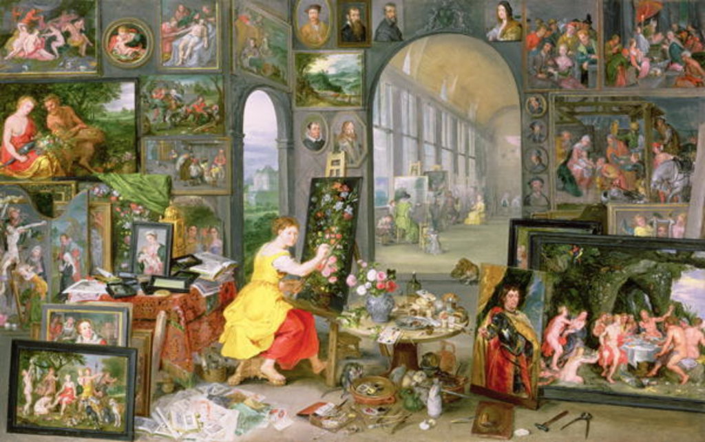 Detail of Allegory of Painting by Jan the Younger Brueghel