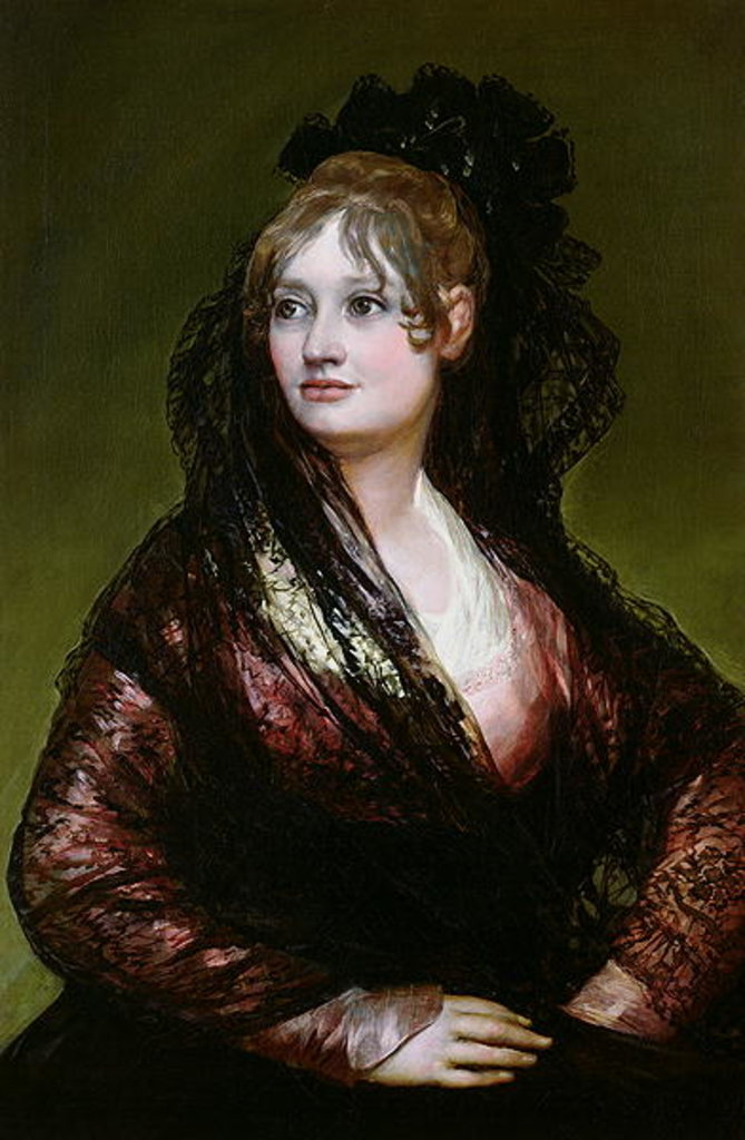 Detail of Dona Isabel de Porcel, before 1805 by Francisco Jose de Goya y Lucientes