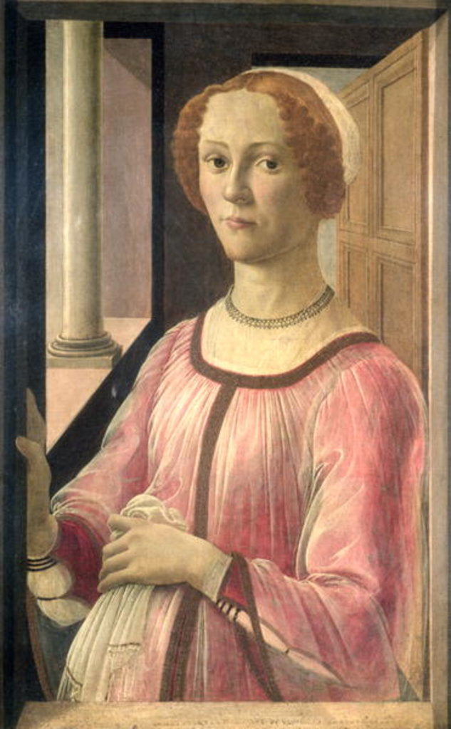 Detail of Smeralda Bandinelli, grandmother of the sculptor Baccio Bandinelli, c.1471 by Sandro Botticelli