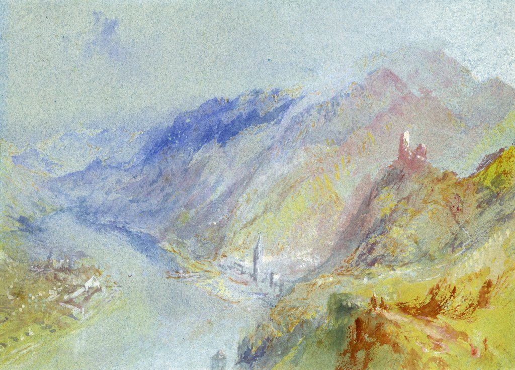 Detail of The Castle of Trausnitz overlooking Landshut, c.1839 by Joseph Mallord William Turner