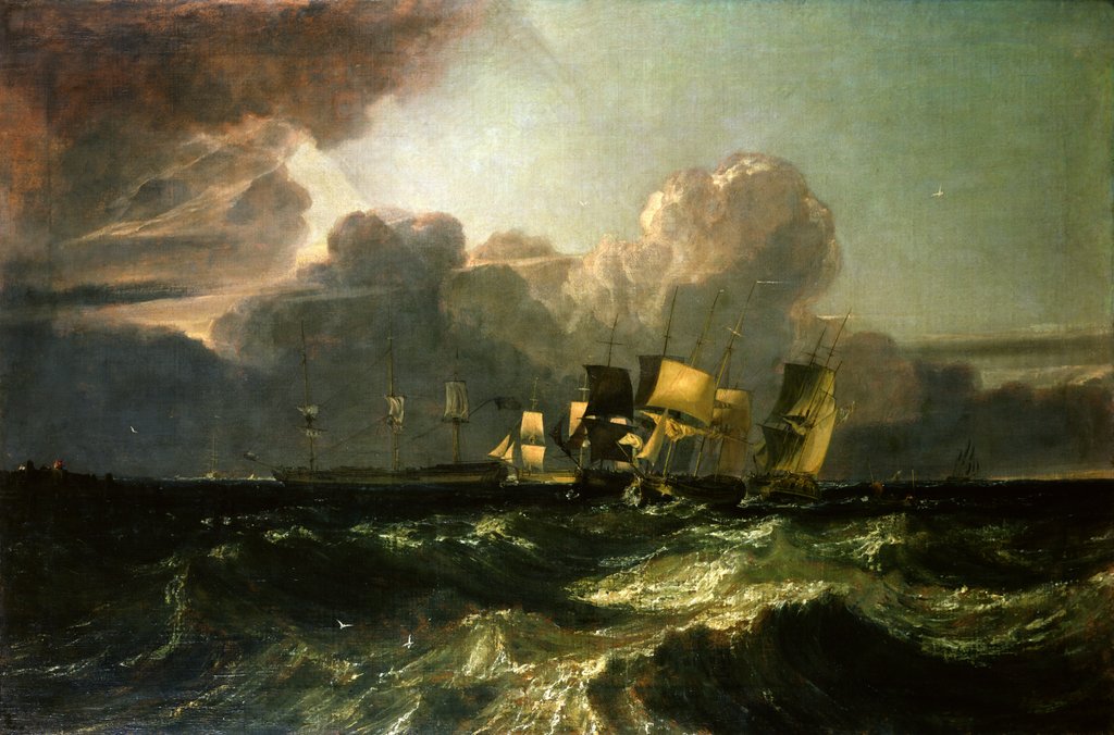 Detail of Ships Bearing up for Anchorage, 1802 by Joseph Mallord William Turner