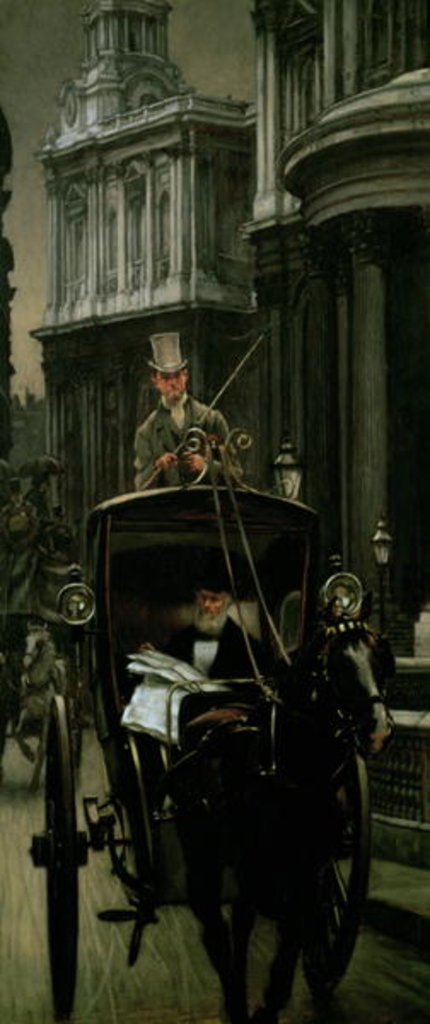 Detail of Going to Business, c.1879 by James Jacques Joseph Tissot