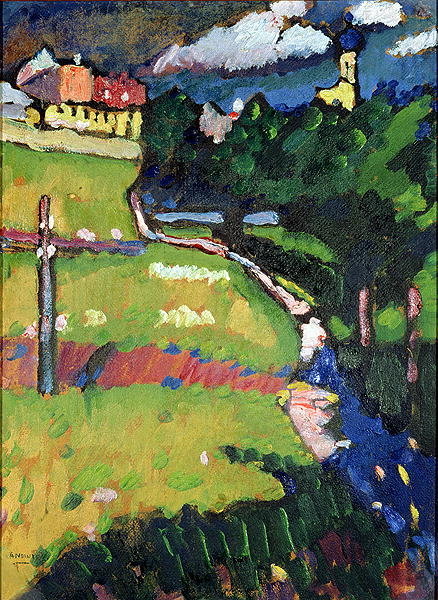 Detail of The Church in Murnau, 1908-09 by Wassily Kandinsky