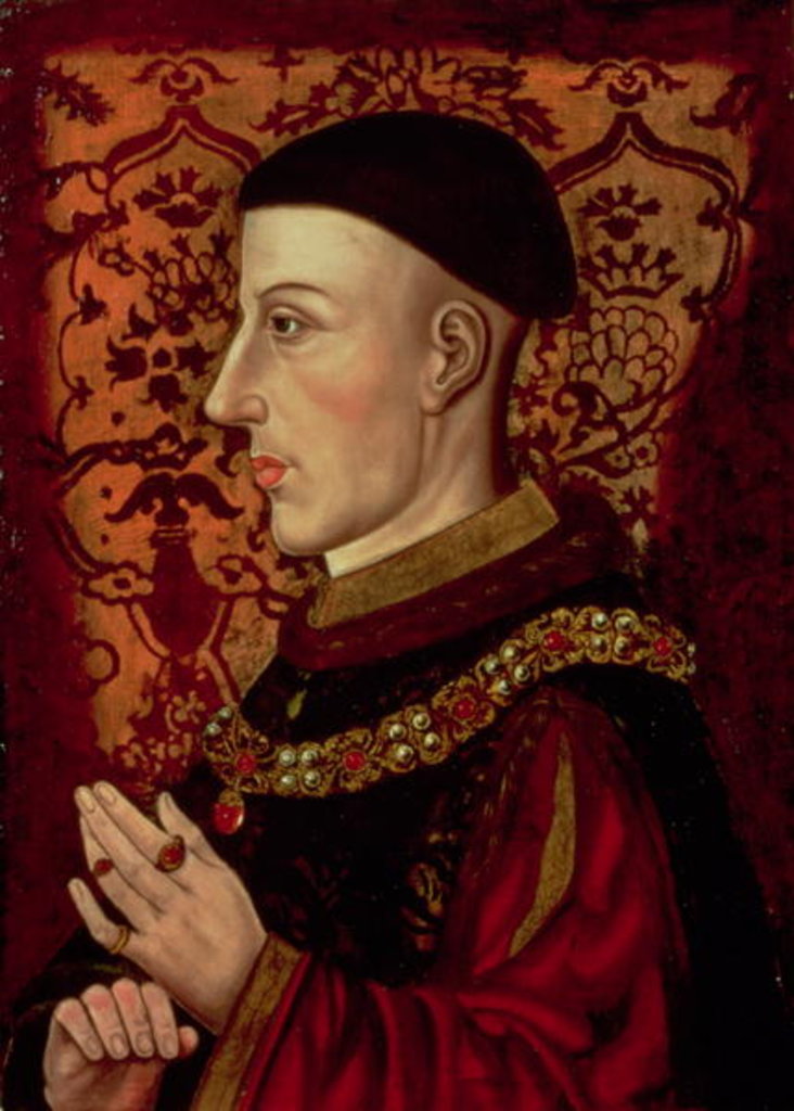 Detail of Portrait of Henry V by School English