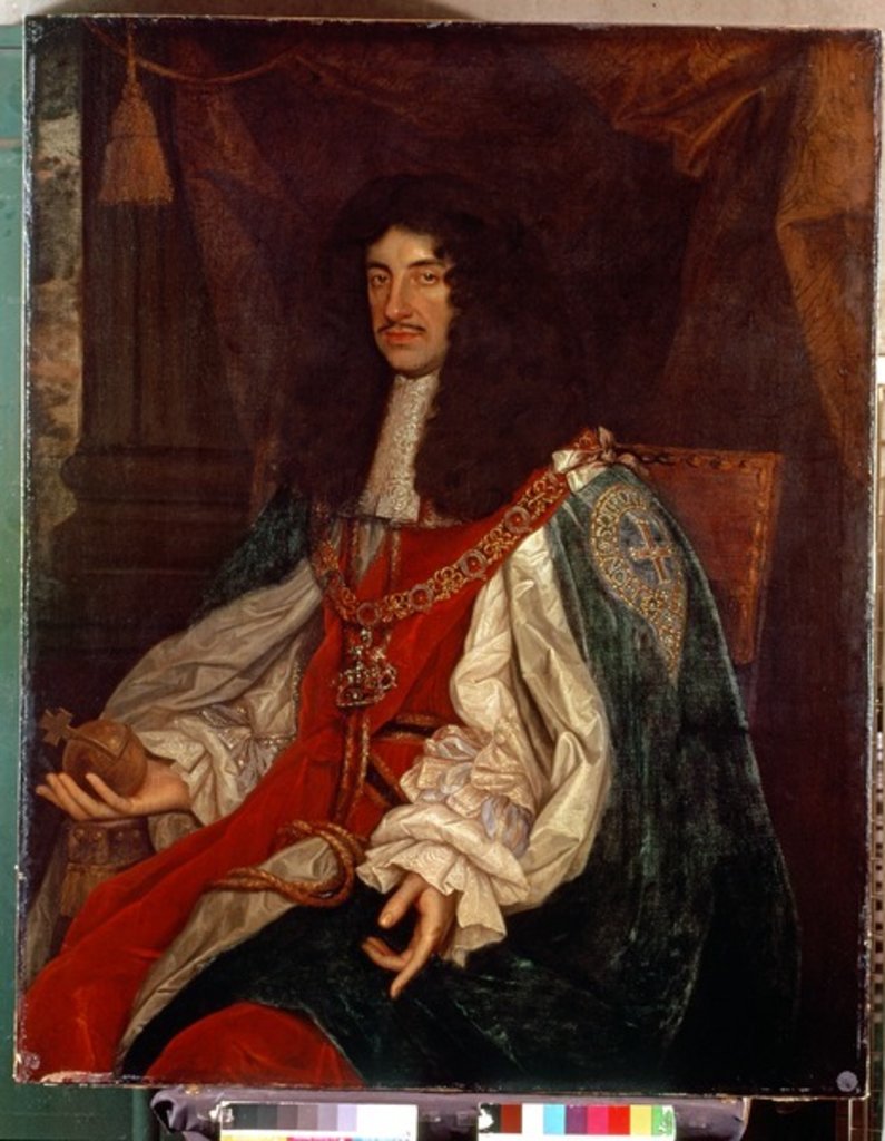 Detail of Portrait of Charles II c.1660-65 by John Michael