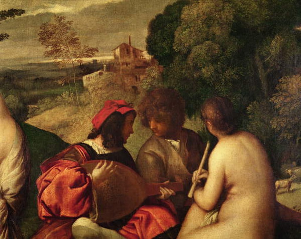 Detail of Le Concert Champetre, c.1510 by Titian (c.1488-1576)