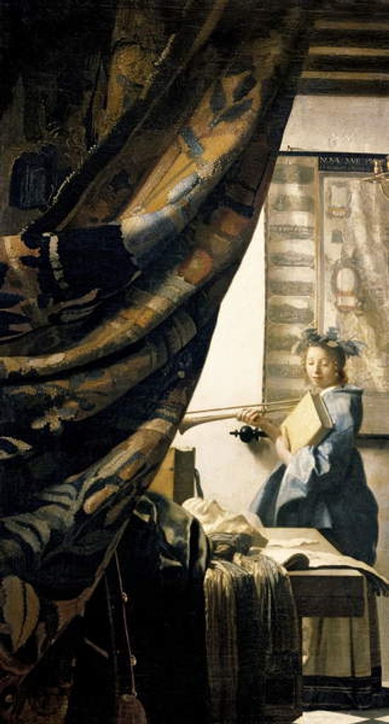 Detail of The Artist's Studio, c.1665-66 by Jan Vermeer