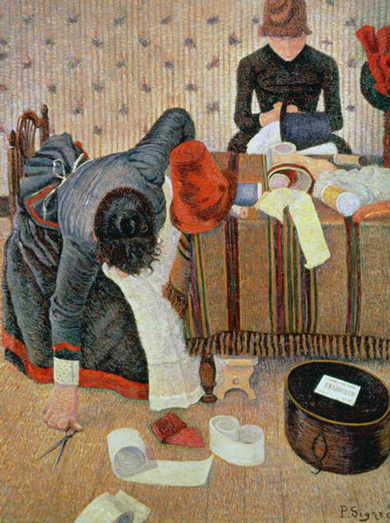 Detail of The Milliner, 1885 by Paul Signac