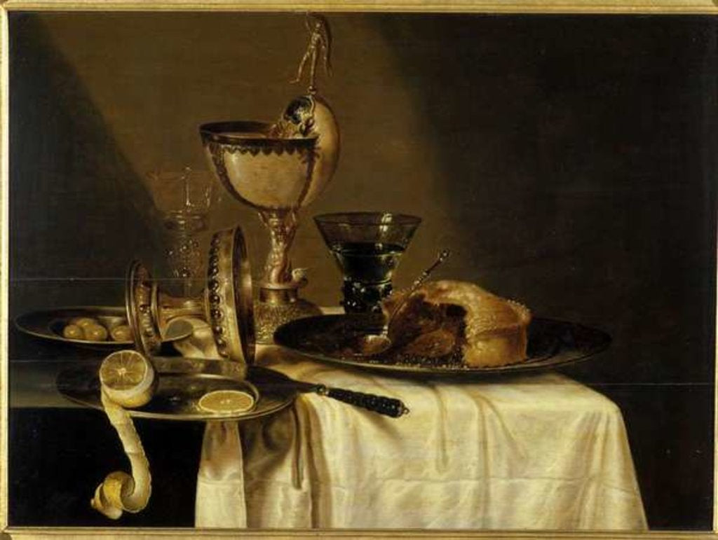 Detail of Still life with Nautilus Goblet, 1642 by Willem Claesz. Heda