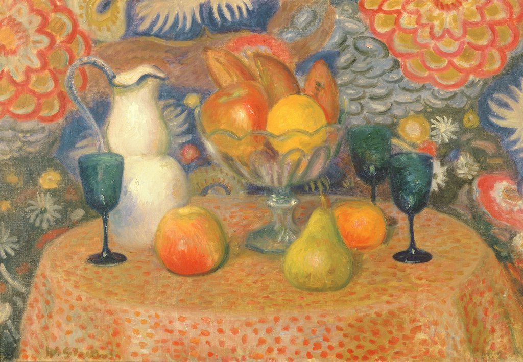 Detail of Still Life with Three Glasses, c.1925 by William James Glackens