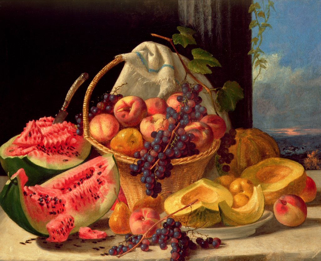 Detail of Still Life with Fruit by John F. Francis