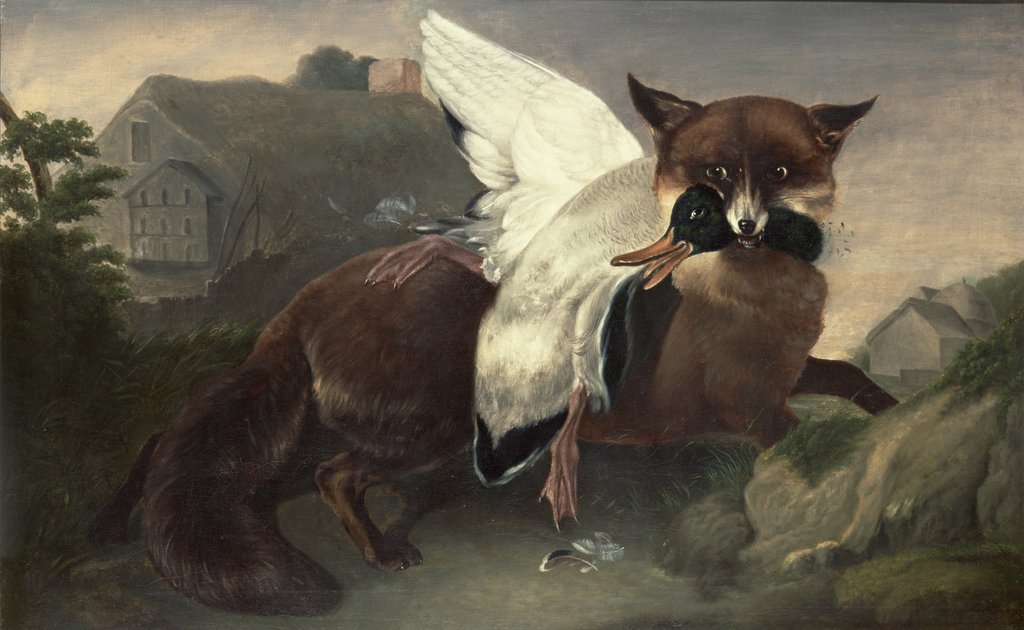 Detail of Fox and Goose, c.1835 by John James Audubon