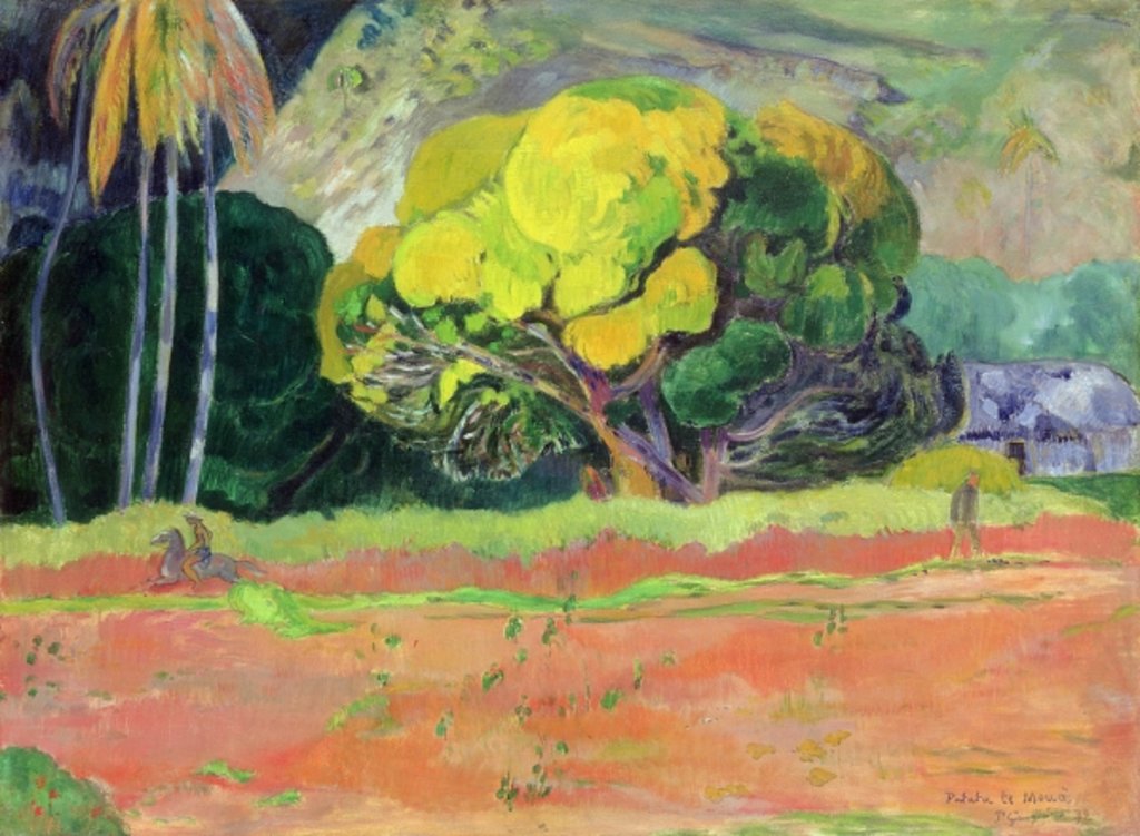 Detail of Fatata te Moua, 1892 by Paul Gauguin