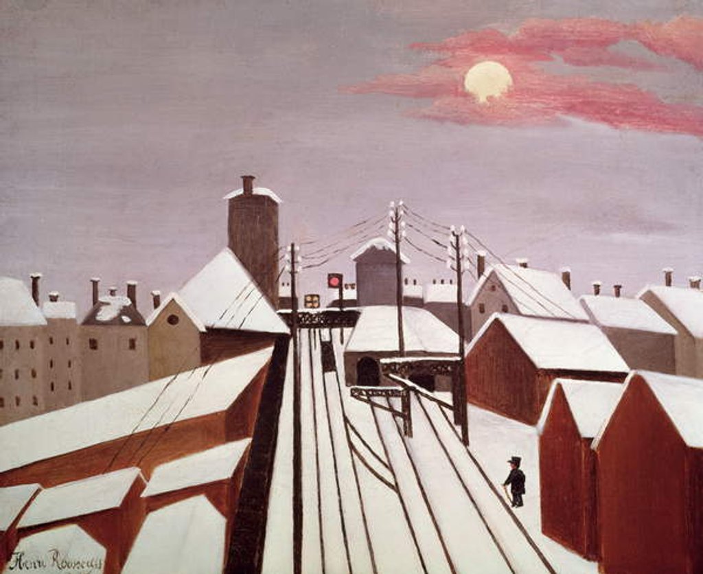 Detail of The Railway by Henri J.F. Rousseau