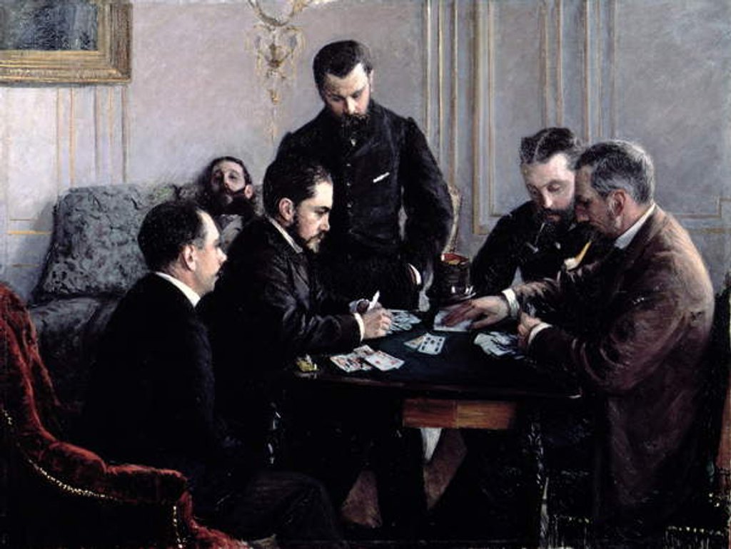 Detail of The Bezique Game, 1881 by Gustave Caillebotte