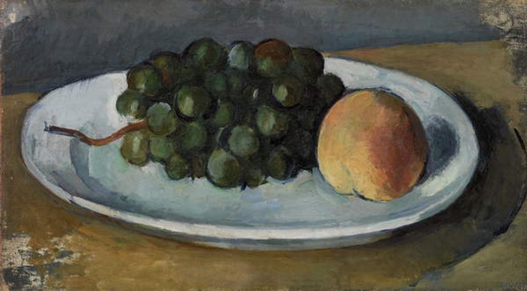 Detail of Grapes and Peach on a Plate, 1877-79 by Paul Cezanne